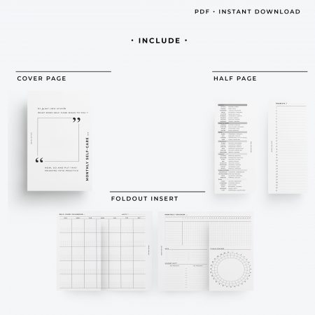 Foldout Self-care Planner- Collab With Alo – Minimal – Doaa Inspiring 