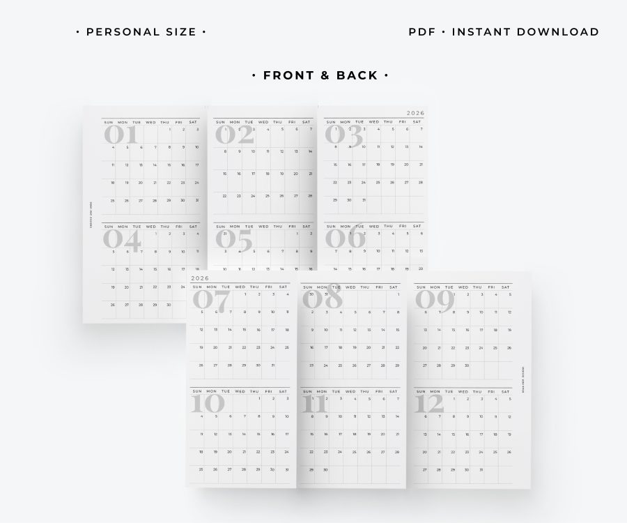 2026 Foldout Monthly Calendar - Modern Collection - Image 2