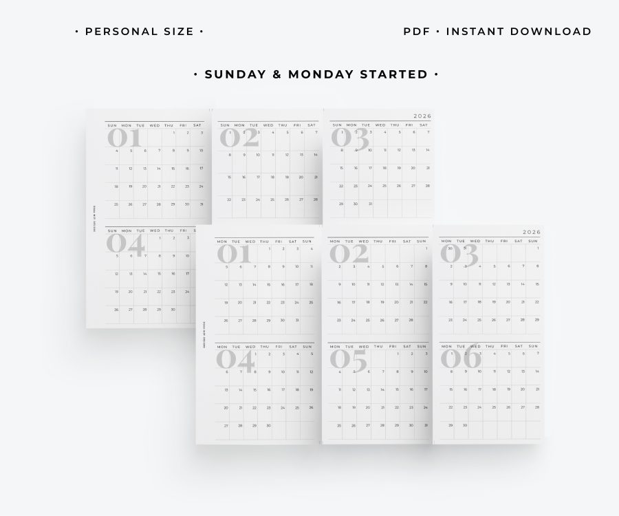 2026 Foldout Monthly Calendar - Modern Collection - Image 3