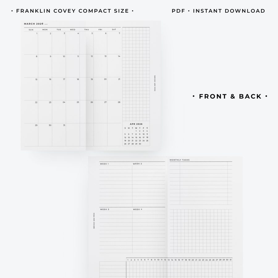 2026 Foldout Monthly Overview - Minimal Collection - Image 3