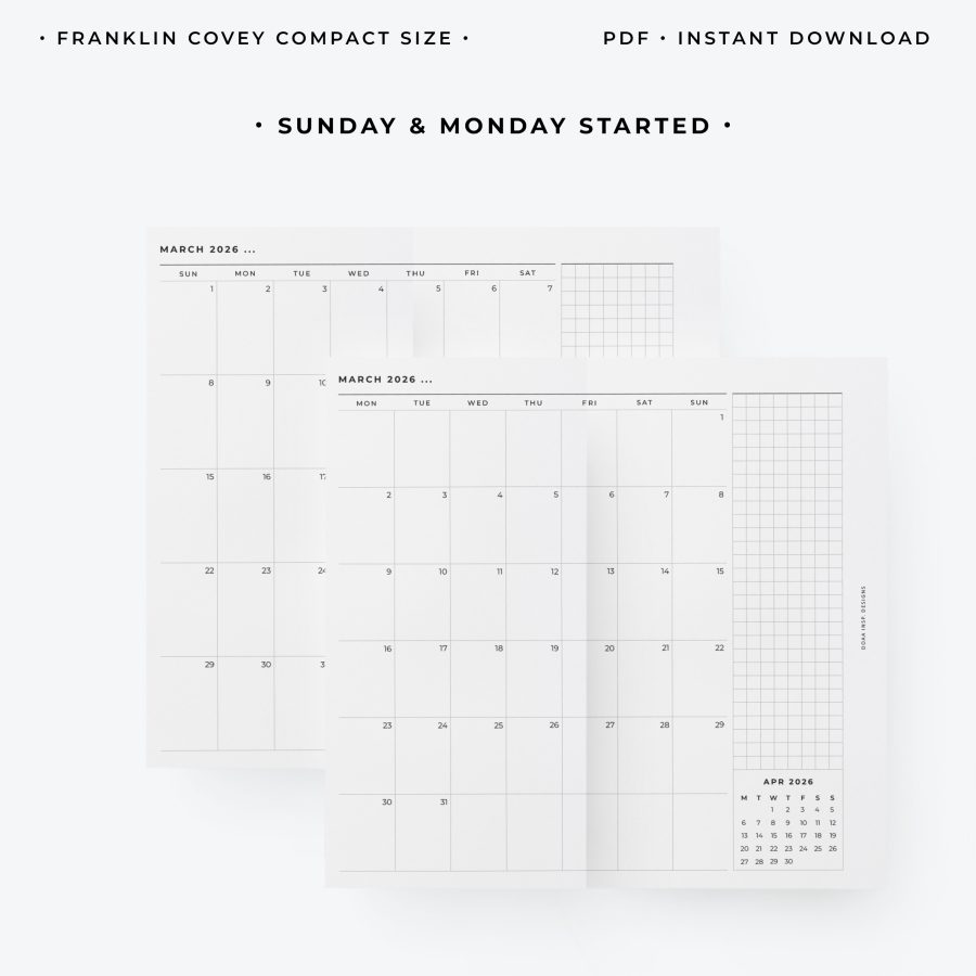 2026 Foldout Monthly Overview - Minimal Collection - Image 2