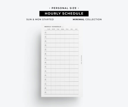 Weekly hourly Schedule - Minimal Collection