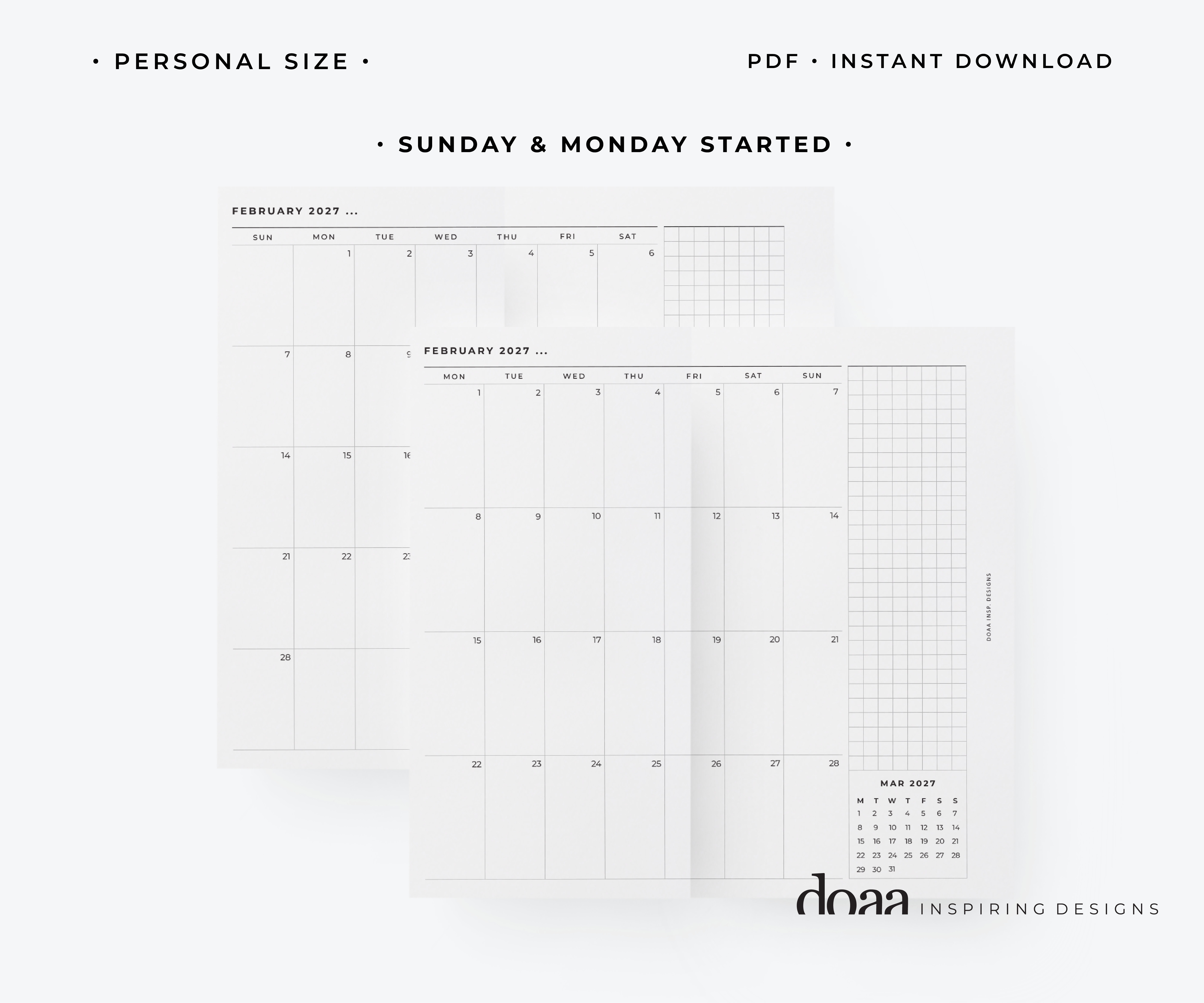 2027 Foldout Monthly Overview - Minimal Collection - Image 3